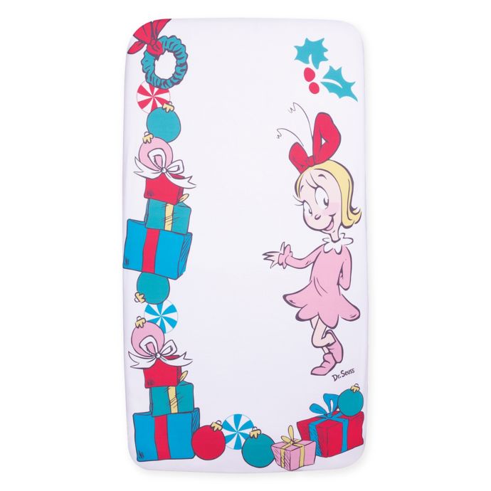 Trend Lab My Tiny Moments Dr Seuss Cindy Lou Who Flannel Fitted