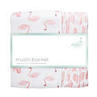 Alternate image 1 for aden + anais&trade; essentials Swans Muslin Receiving Blanket in Pink