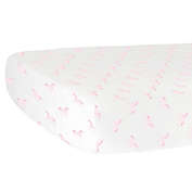 Hello Spud Unicorn Organic Cotton Mini Fitted Crib Sheet in Pink