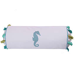 Levtex Home Ocean Spring Neckroll Throw Pillow in White/Blue