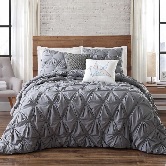 Brooklyn Loom Jackson Pleat Comforter Set Bed Bath Beyond