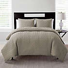 Alternate image 1 for VCNY Home Nina Embossed 3-Piece Full/Queen Comforter Set in Taupe