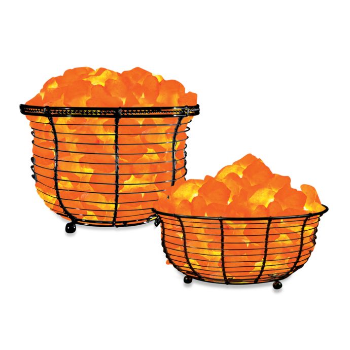 Himalayan Glow® Ionic Crystal Salt Basket Lamp | Bed Bath & Beyond