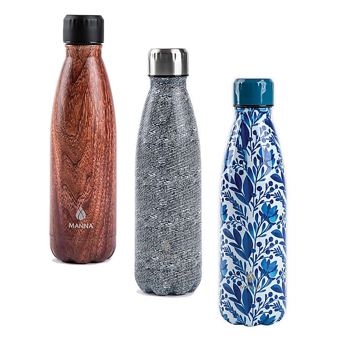 Alternate image 1 for Manna™ Vogue® 17 oz. Double Wall Stainless Steel Bottle Collection