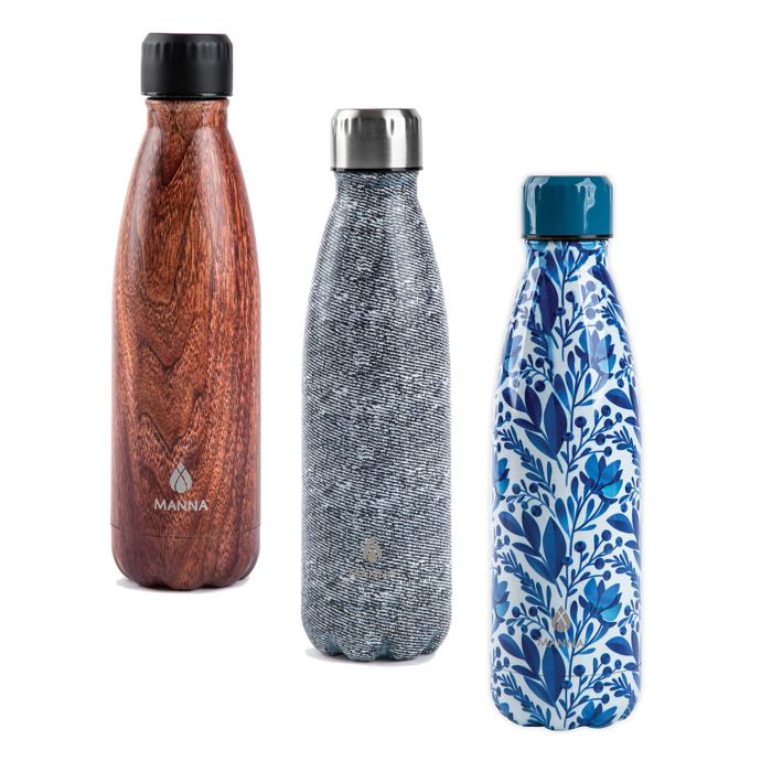 Manna™ Vogue® 17 oz. Double Wall Stainless Steel Bottle Collection