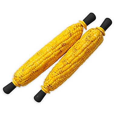 Yellow Joie Corn Star Interlocking Corn on the Cob Holders 2 pairs each 2 pack 8 picks total