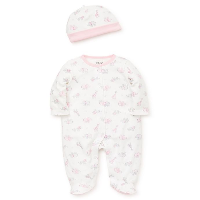 Little Me® 2Piece Safari Footie and Hat Set in Pink buybuy BABY