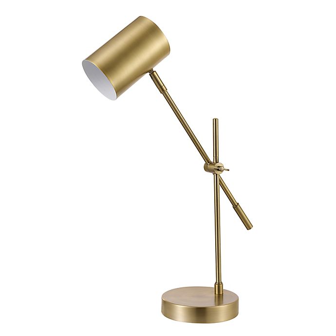 Globe Electric Pratt Reading Desk Lamp In Brass