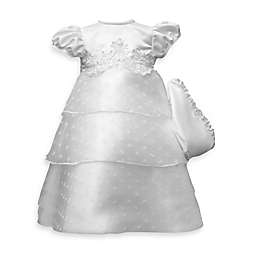 Lauren Madison for Haddad Brothers Christening Organza Gown with Pearl Trim