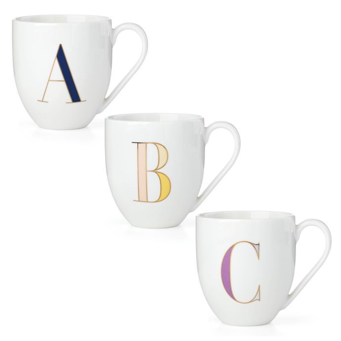 alphabet letter coffee mugs