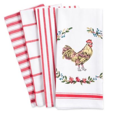 Animal  Tea  Towel Crate Postale Roosters 