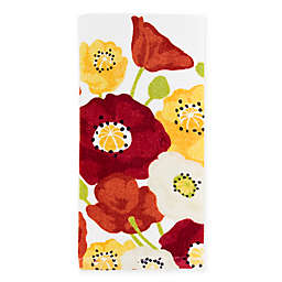 KitchenSmart® Colors Painterly Poppies Fiber Reactive Kitchen Towel in Paprika Stripe