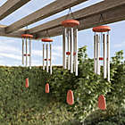 Alternate image 3 for Pure Garden 28-Inch Metal and Wood Wind Chime in Silver