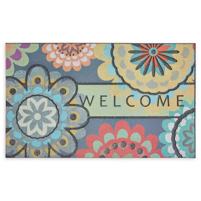 Mohawk Home Doorscapes Creative Dahlia Welcome 18 X 30 Rubber