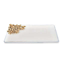 Julia Knight® By the Sea Coral 15-Inch Rectangular Tray in Snow