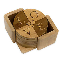 Stamp Out Round "Love" Coasters (Set of 6)