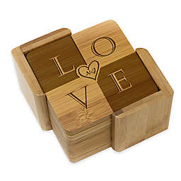 Stamp Out Square "Love" Coasters (Set of 6)