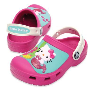 Creative Crocs Hello Kitty® Clog in Fuchsia/Oyster | buybuy BABY