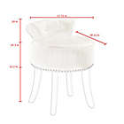 Alternate image 2 for Inspired Home Velvet Delia Chair in Light Grey