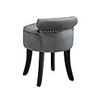Alternate image 4 for Inspired Home Velvet Delia Chair in Light Grey