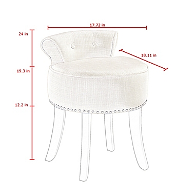 Inspired Home Linen Delia Chair. View a larger version of this product image.