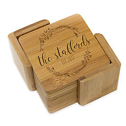 Stamp Out Square Stafford Wreath Coasters (Set of 6)