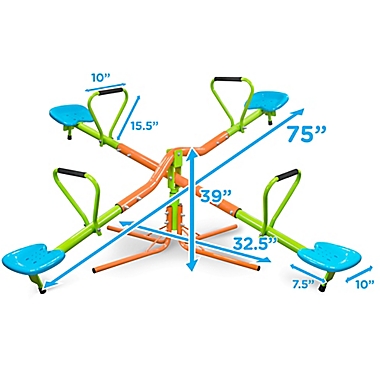 Pure Fun 360 Quad Swivel Kids Seesaw. View a larger version of this product image.