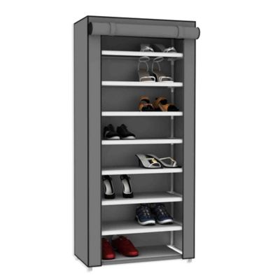 Lifestyle Home 4 Tier Solid Wood Foldable Shoe Rack In Dark Brown Bed Bath Beyond