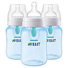 Alternate image 0 for Philips Avent 3-Pack 9 fl. oz. Anti-Colic Baby Bottles with Insert in Blue