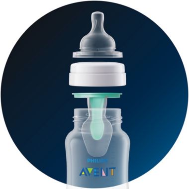 Philips Avent 3-Pack 9 fl. oz. Anti-Colic Baby Bottles with Insert in Blue. View a larger version of this product image.