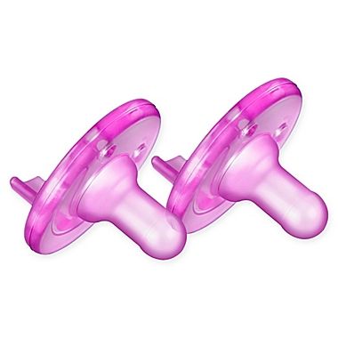 Philips Avent 2-Pack Soothie 3M+ Pacifiers in Pink. View a larger version of this product image.