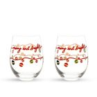 Alternate image 0 for Vera Bradley&reg; Ornament Stemless Wine Glass (Set of 2)