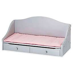 Olivia's Little World Doll Trundle Bed in Grey/Pink