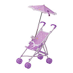 Olivia's Little World Doll Stroller with Parasol in Purple
