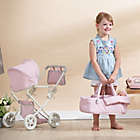 Alternate image 1 for Olivia&#39;s Little World Polka Dots Princess Baby Doll Stroller in Pink/Grey