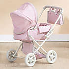 Alternate image 2 for Olivia&#39;s Little World Polka Dots Princess Baby Doll Stroller in Pink/Grey