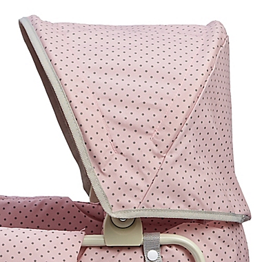 Olivia&#39;s Little World Polka Dots Princess Baby Doll Stroller in Pink/Grey. View a larger version of this product image.