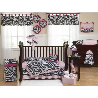 pink zebra crib bedding sets