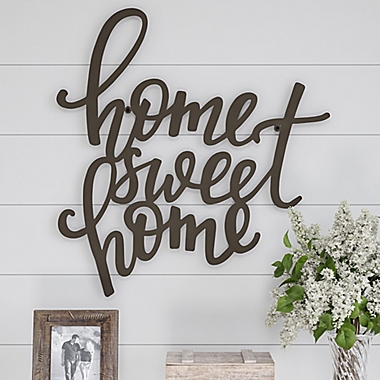 Home Sweet Home 3D Metal Word 19.75-Inch x 21-Inch Wall Art. View a larger version of this product image.