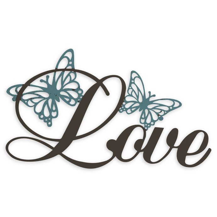 Love 3D Metal Word Wall Art | Bed Bath & Beyond