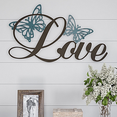 Love 3D Metal Word 23.25-Inch x 13.5-Inch Wall Art. View a larger version of this product image.