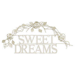 Lavish Home Sweet Dreams 14.75-Inch x 34-Inch Iron Wall Art in White