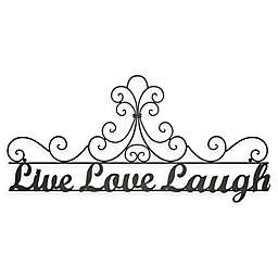 35-Inch x 15.75-Inch "Live Love Laugh" Iron Wall Art