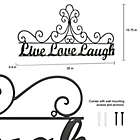 Alternate image 2 for 35-Inch x 15.75-Inch &quot;Live Love Laugh&quot; Iron Wall Art