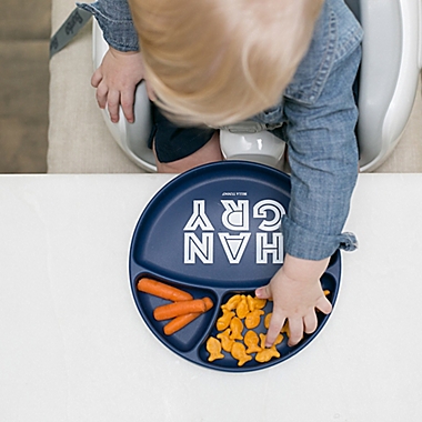 Bella Tunno&trade; Hangry Silicone Toddler Wonder Plate in Navy. View a larger version of this product image.