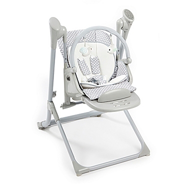 Grey Primo 2-in-1 Smart Voyager Convertible Infant Swing and High Chair with Bluetooth 