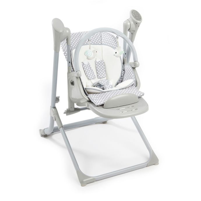 Primo 2 In 1 Smart Voyager Swing And High Chair In Grey Bed