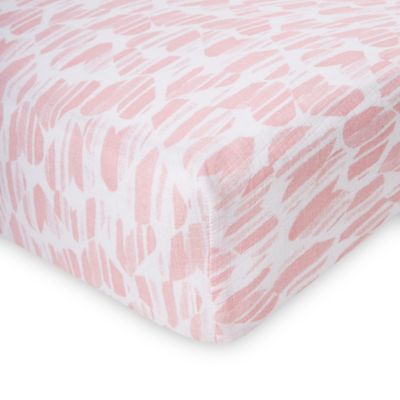 pink fitted cot sheet