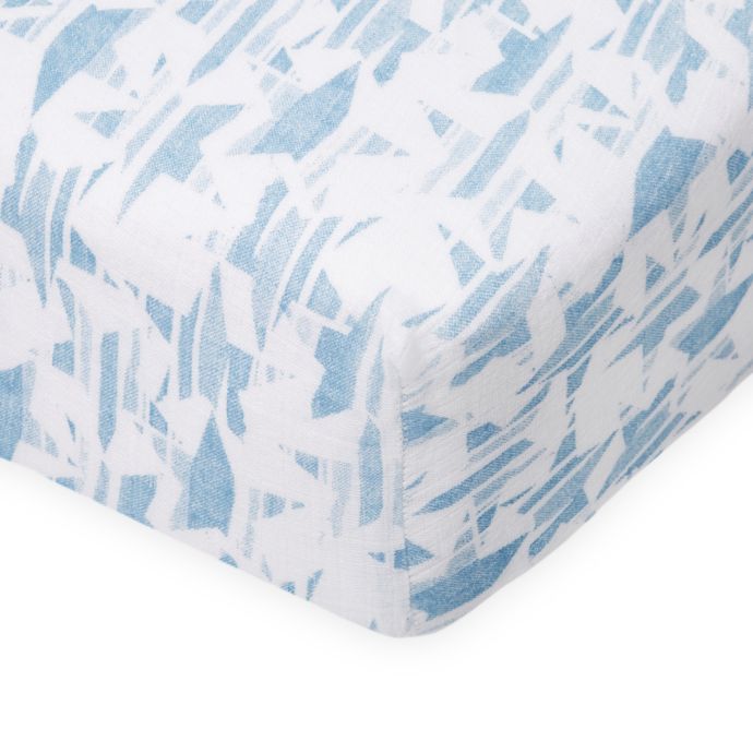 Aden By Aden Anais Retro Fitted Crib Sheet In Blue Bed Bath