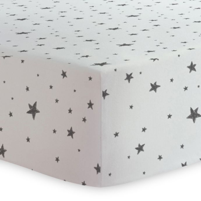 Kushies® Star Print Changing Pad Cover in Black/White Bed Bath and